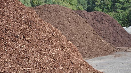 Large Piles Of Mulch