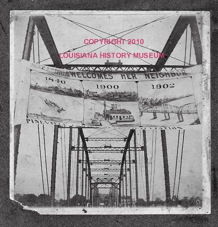 A black and white photo of the louisiana history museum