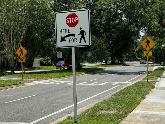 Hunt Club Blvd crosswalk at the Wekiva Neighborhood Trail Infrastructure Improvement