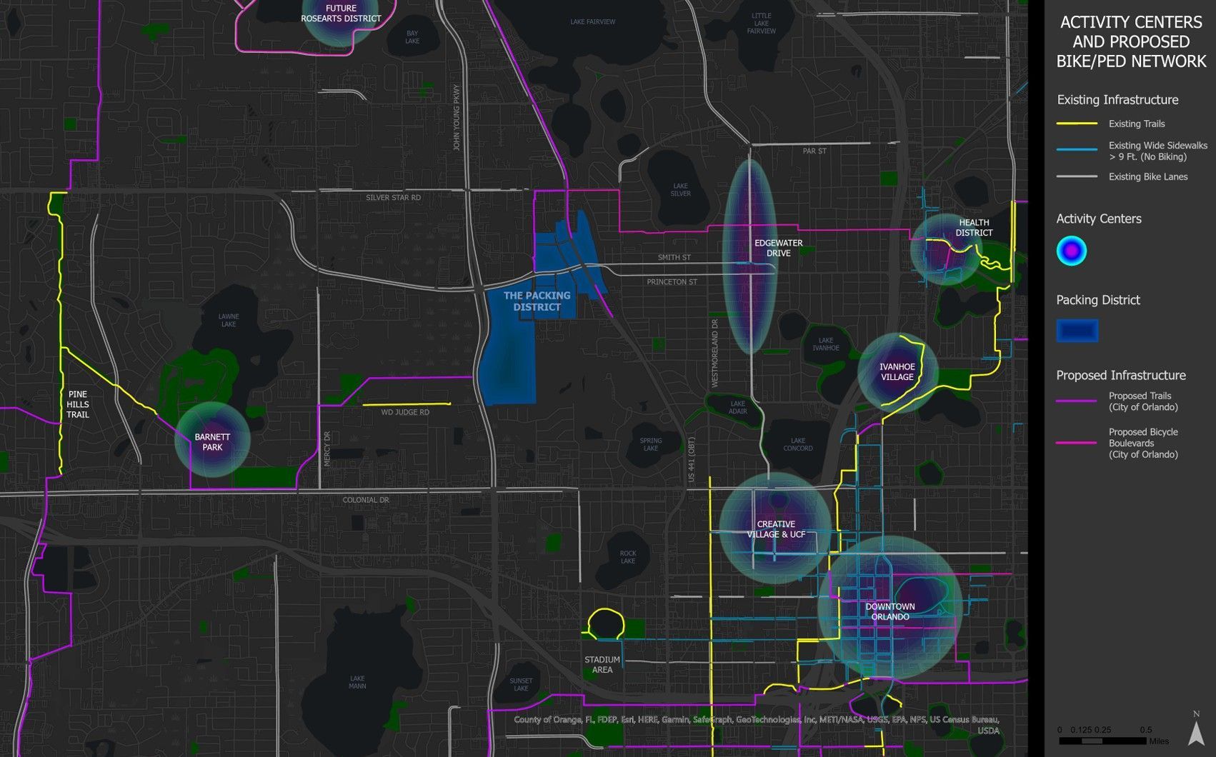 Packing District Active Transportation Map
