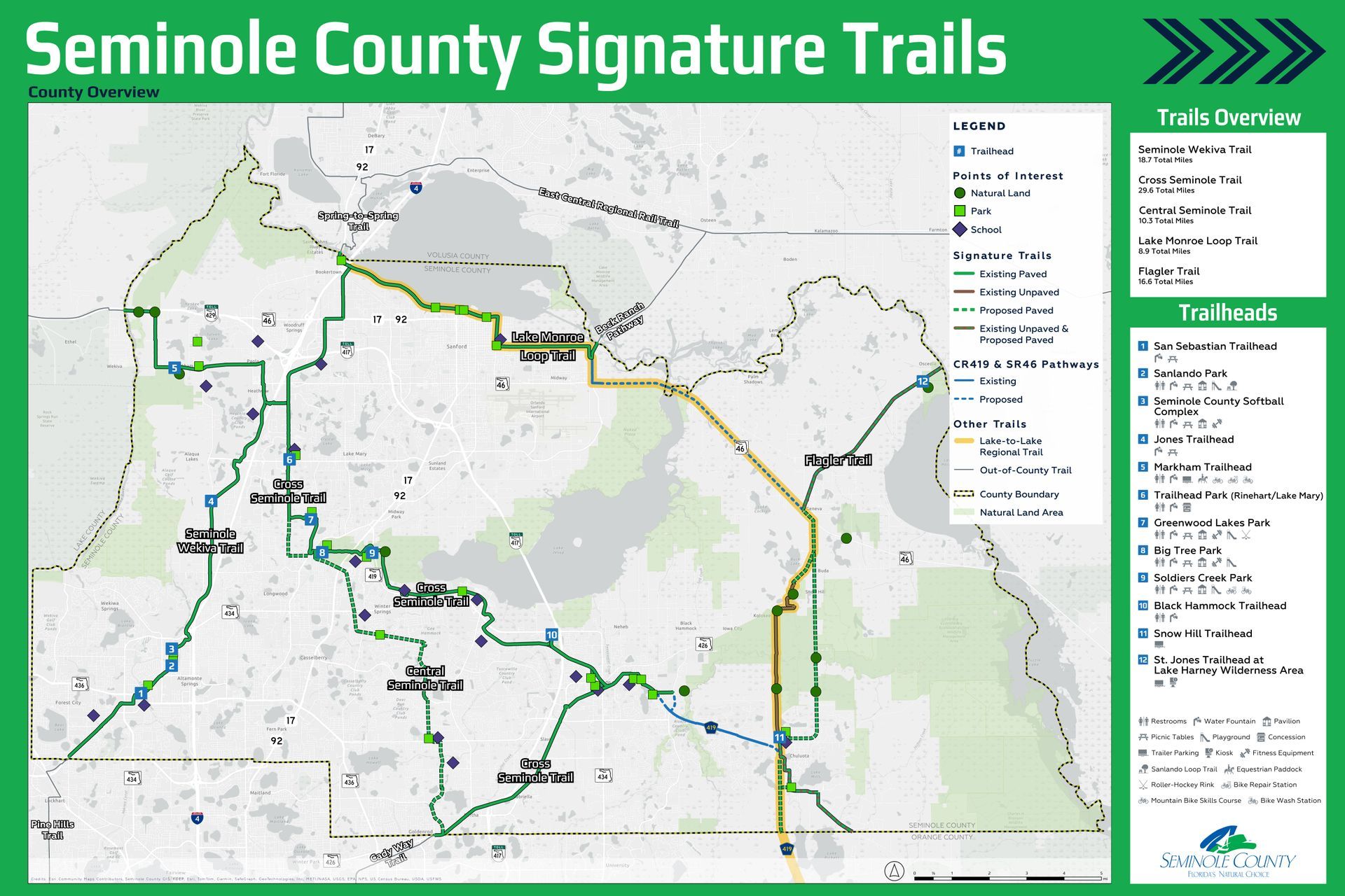 Seminole County Signature Trail Map - County Overview