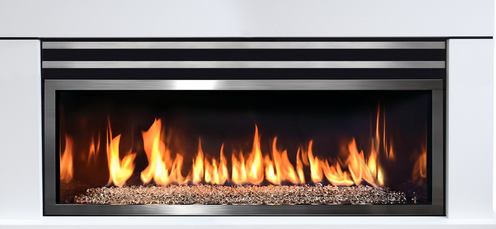 Nice Fireplace with Fire — Laramie, WY — Wyoming Wood Stoves