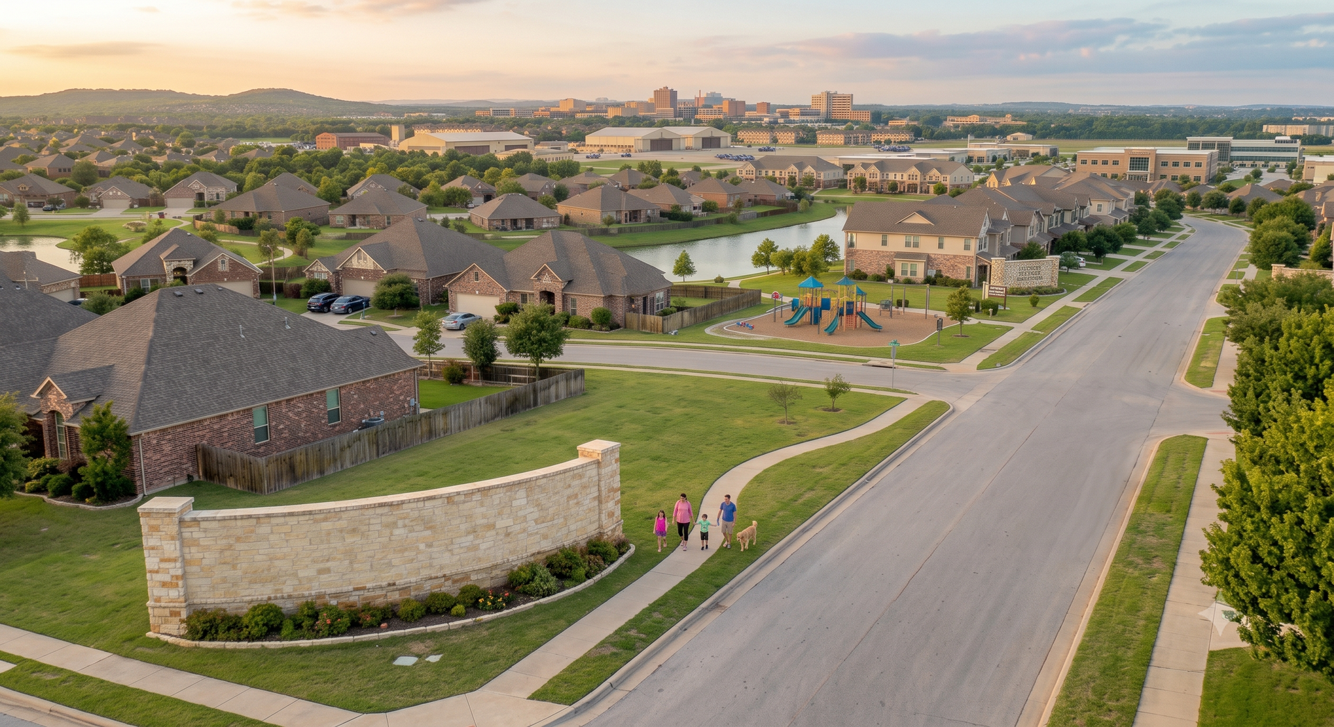 Residential neighborhood in Temple TX for first-time homebuyers