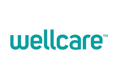 Wellcare logo in teal, wordmark on white background.
