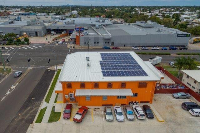 A white roof with two solar panels on it — AC Electrical & Air In Bundaberg Central, QLD