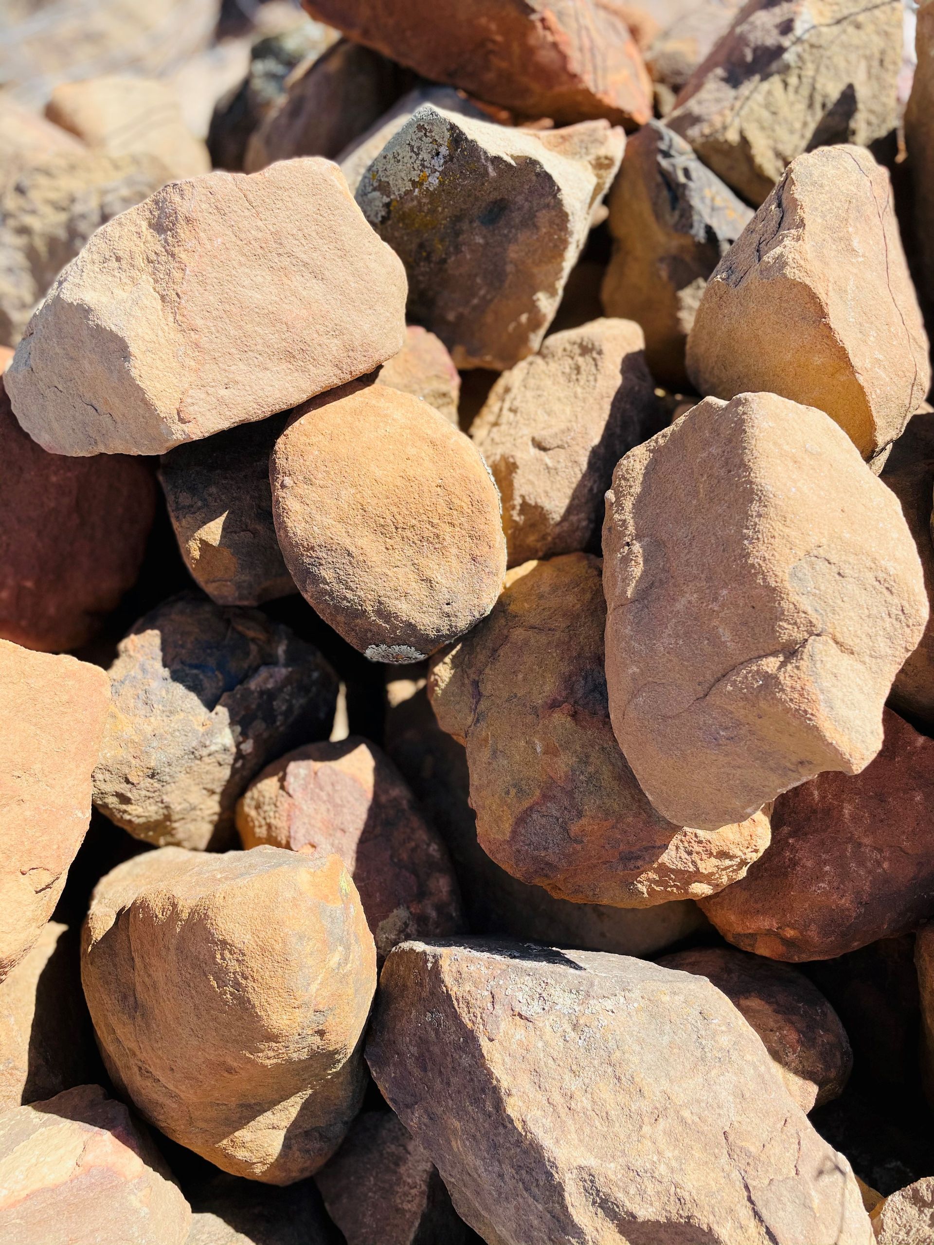 brown boulders