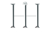 A letter h with a diamond in the middle on a white background.