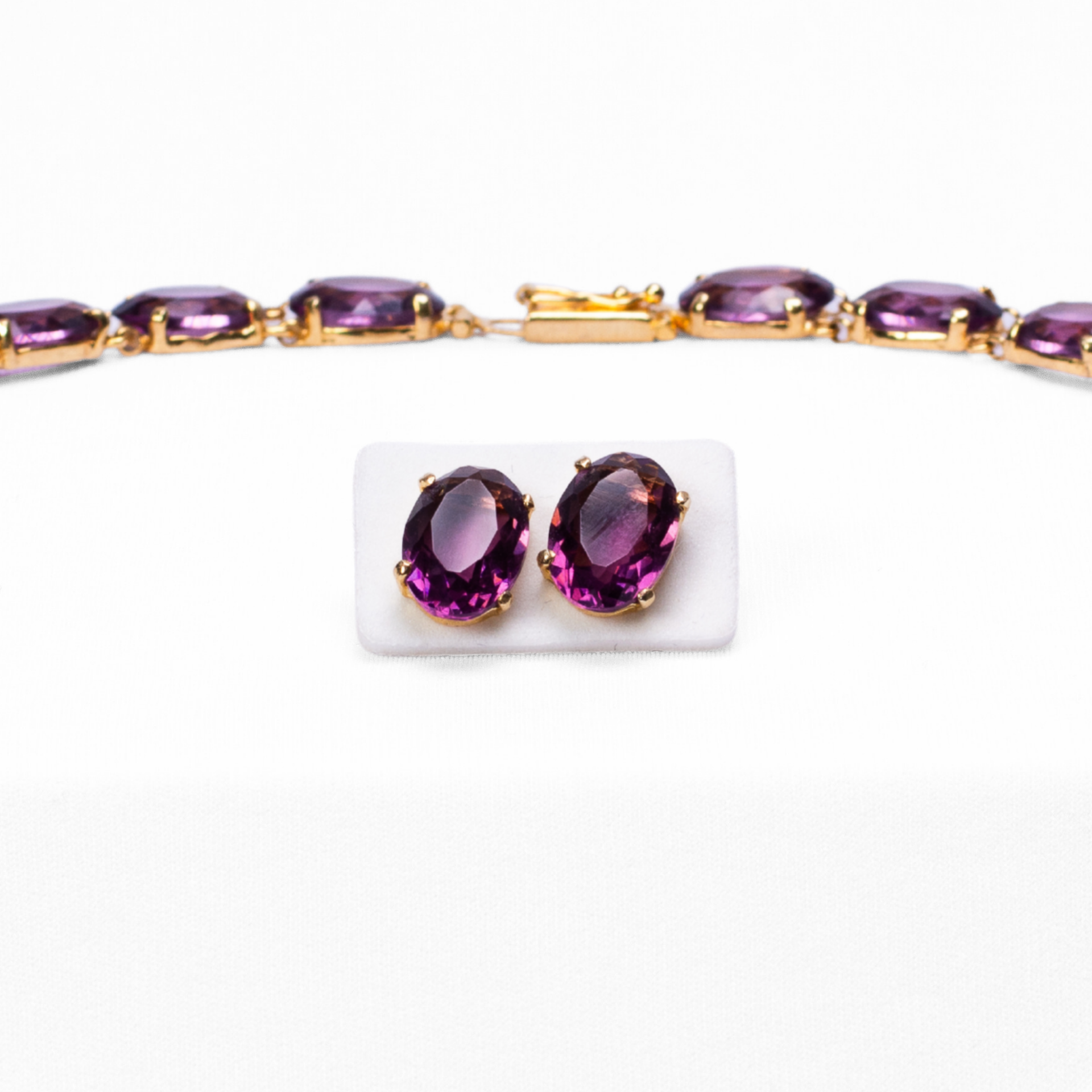 Amethyst Gold Earrings