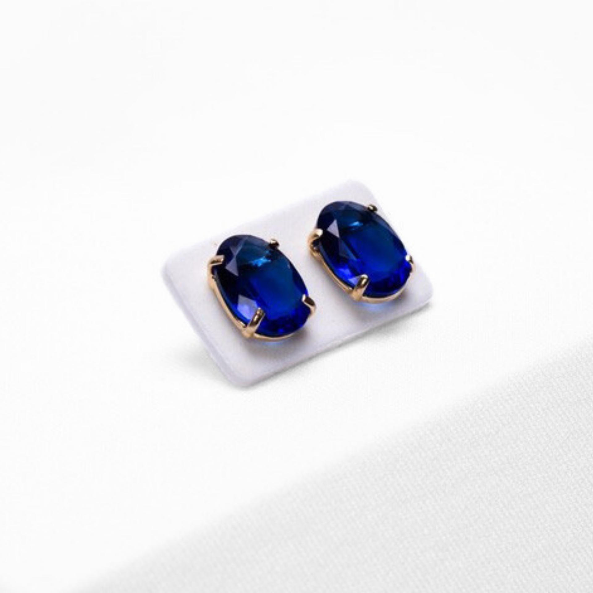 Iolite Stud Earrings in Gold