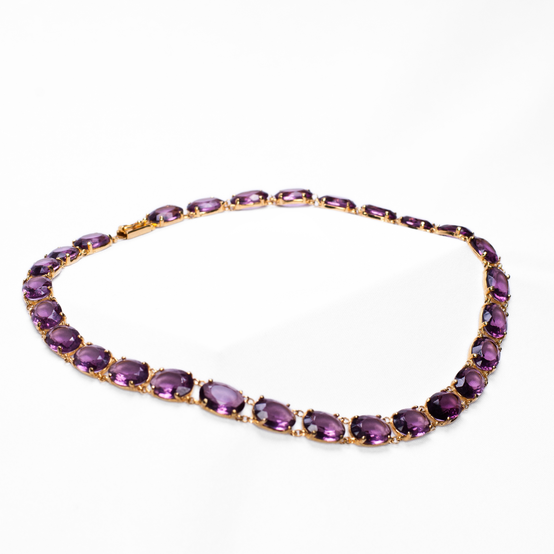 Signature Amethyst Gemstones Necklace in Gold