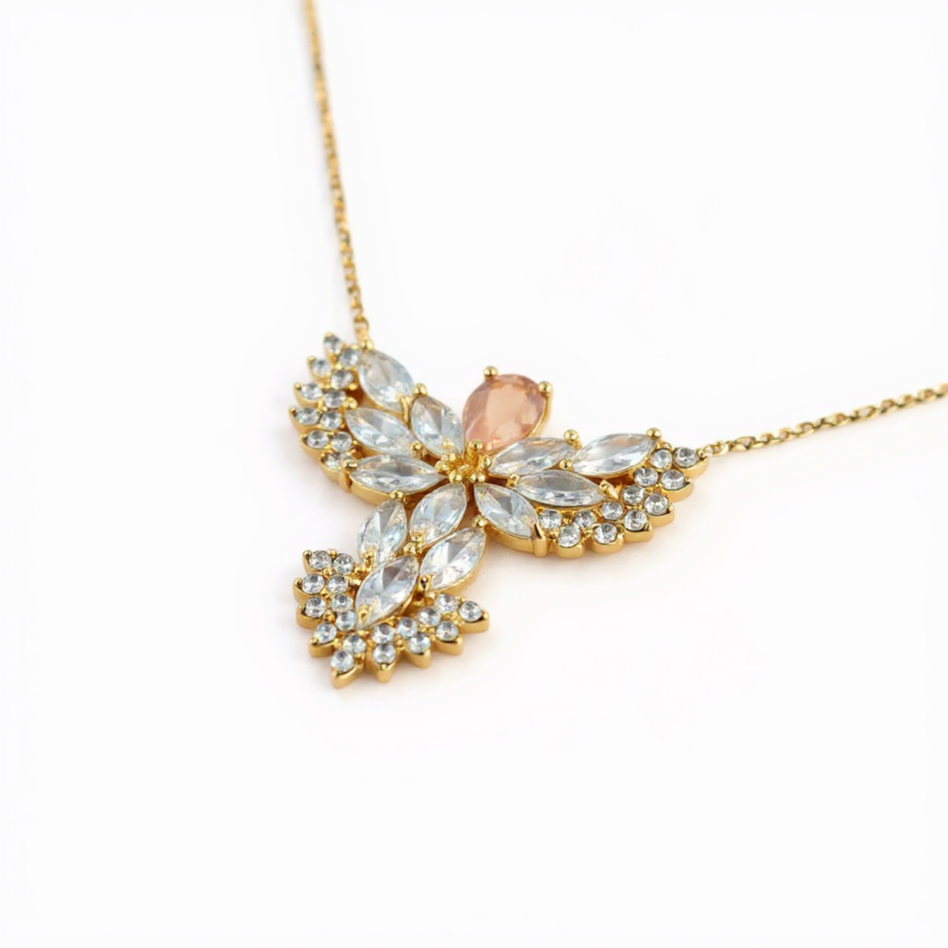 Bird Pendant Necklace (Gold)