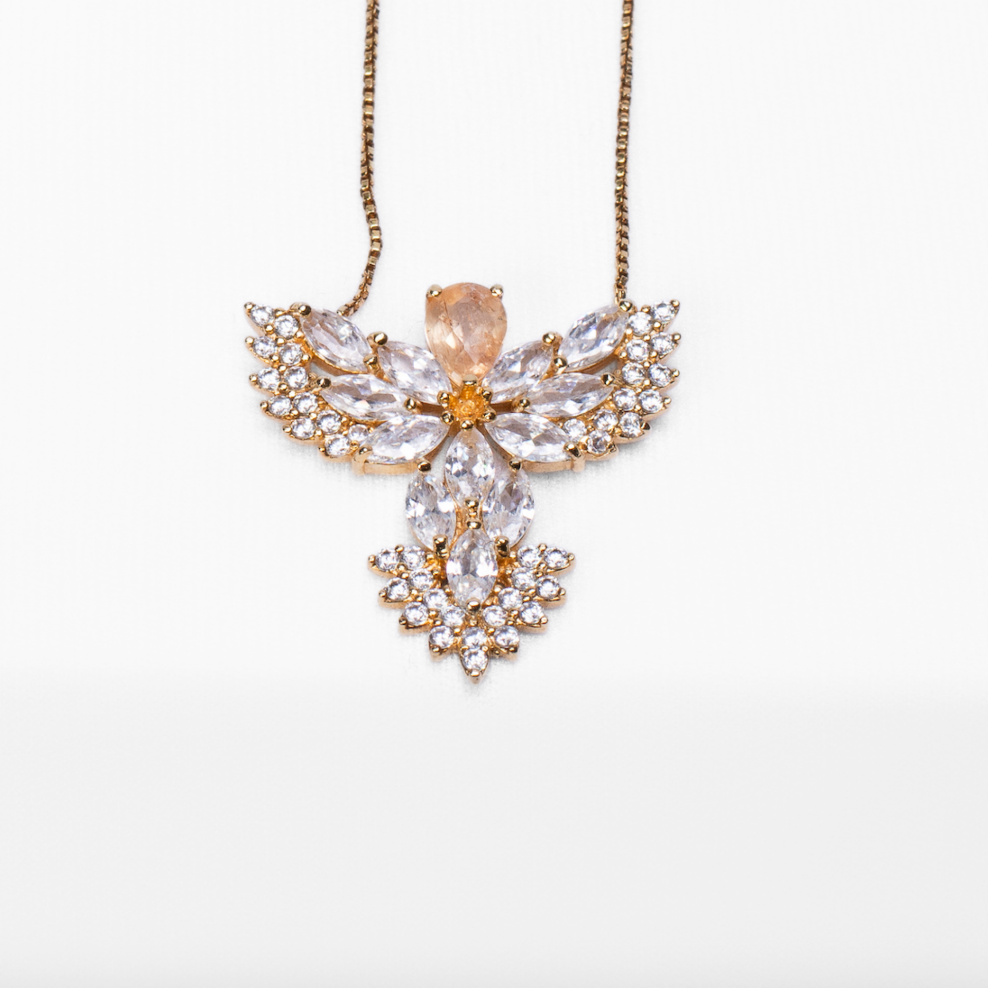 Bird Pendant Necklace (Gold)