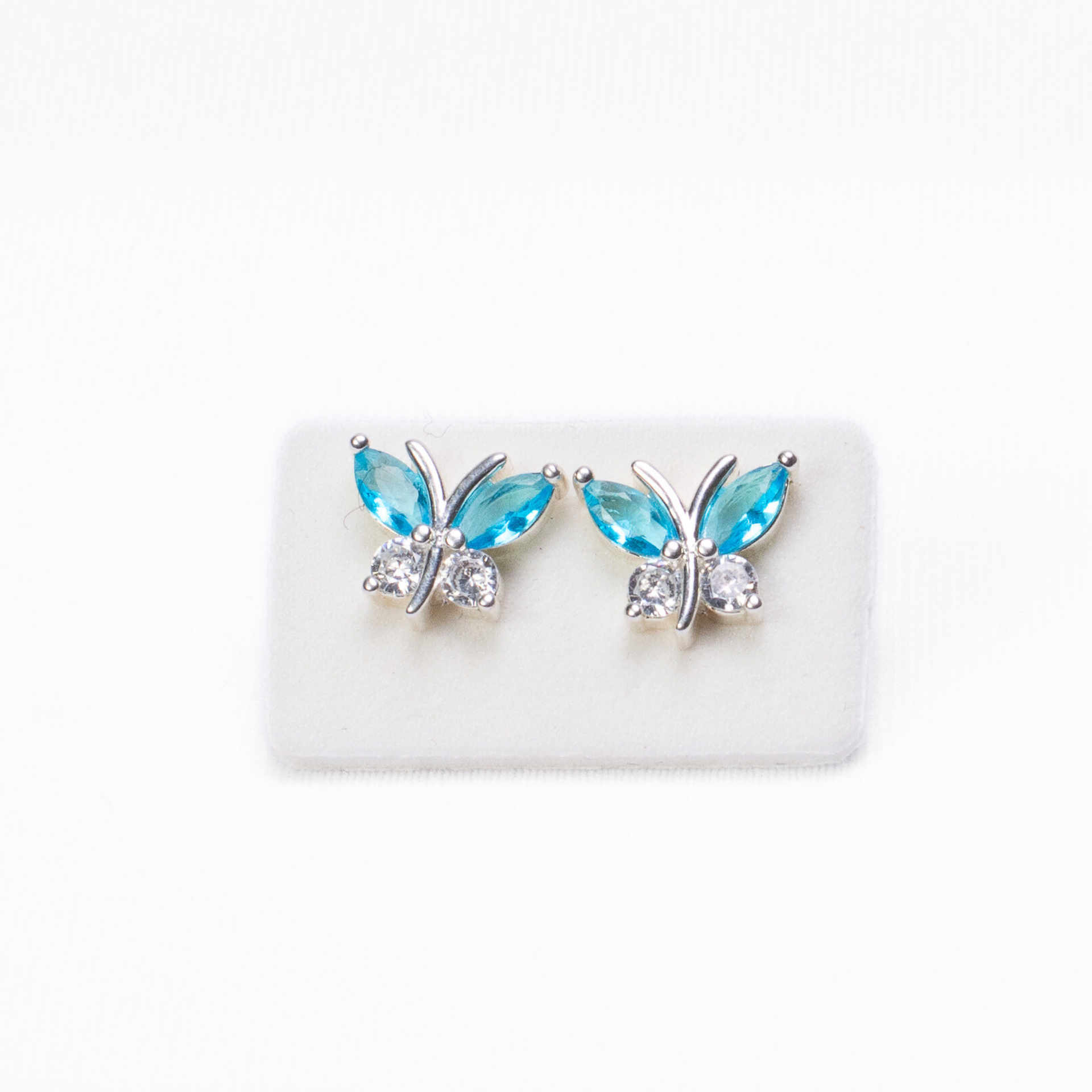Butterfly Pendant and Earring Set in silver