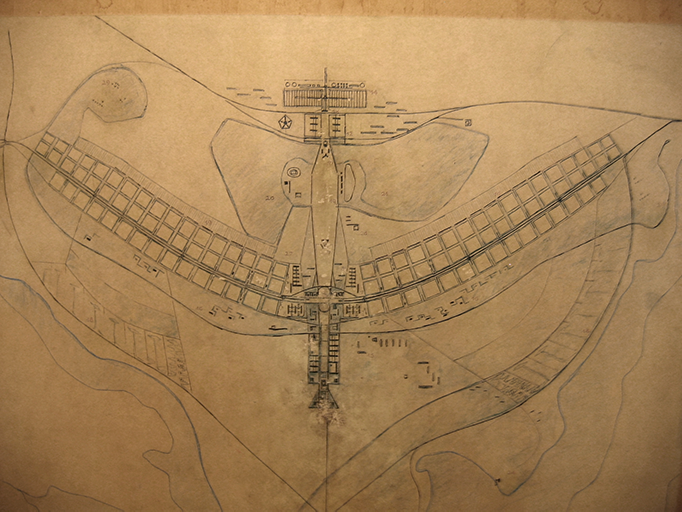 A view of the original plan of Brasilia