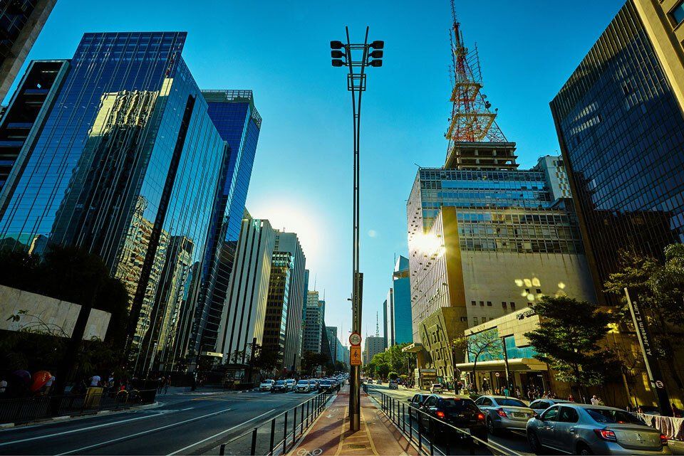 A view of Avenida Paulista in São Paulo