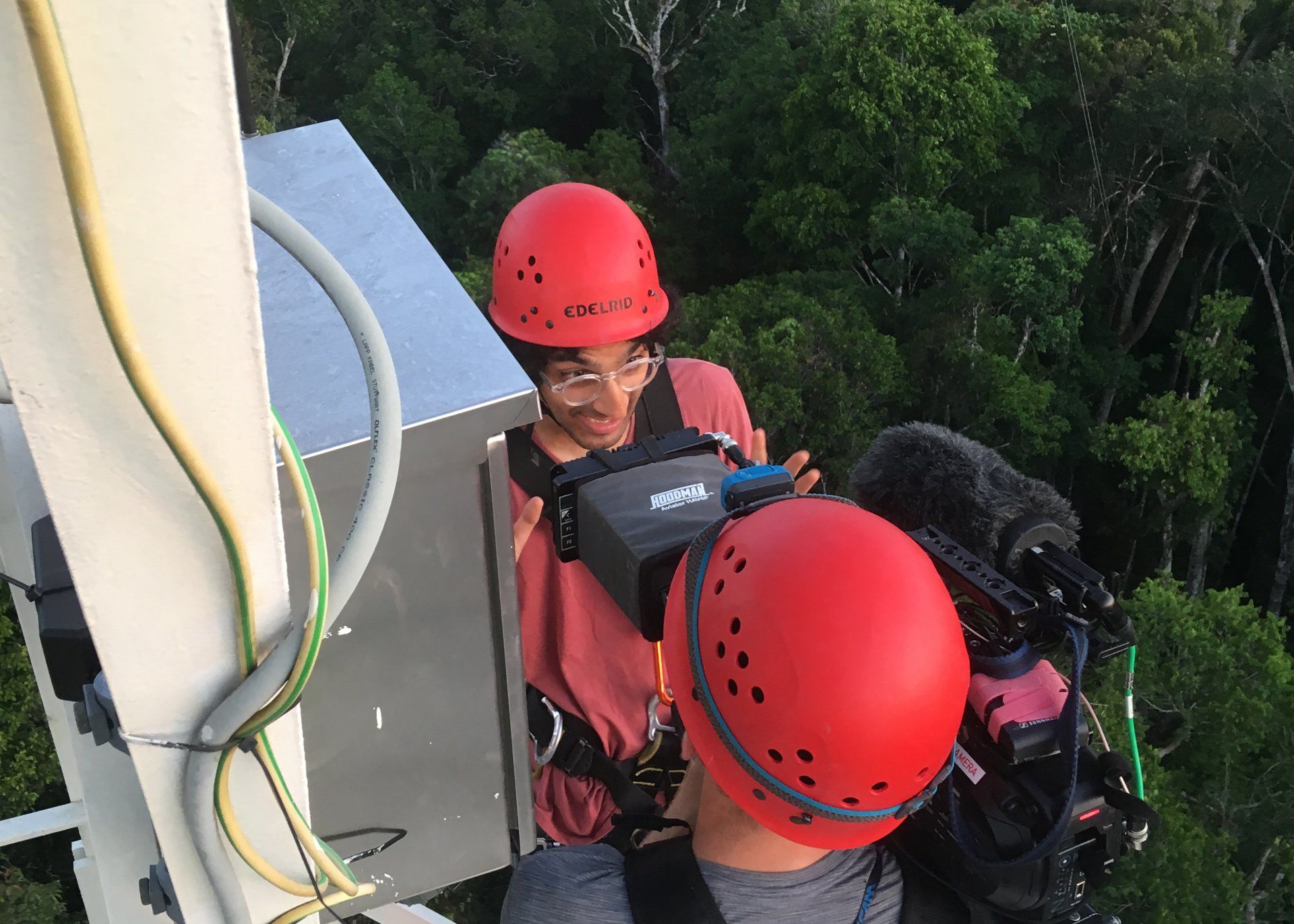 Filming at the ATTO in the Amazon Rainforest