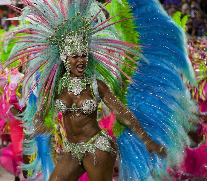 Woman dancing samba