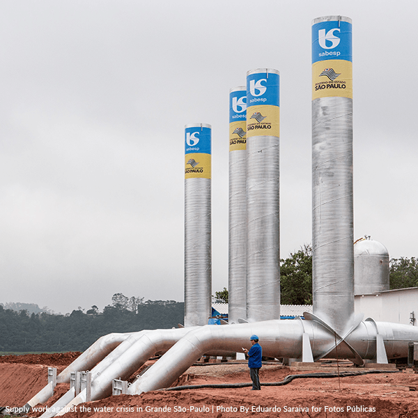 Une usine d'approvisionnement en eau à São Paulo pendant la crise de l'eau