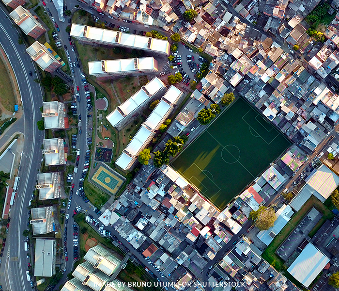 Vue aérienne de Paraisopolis, Sao Paulo