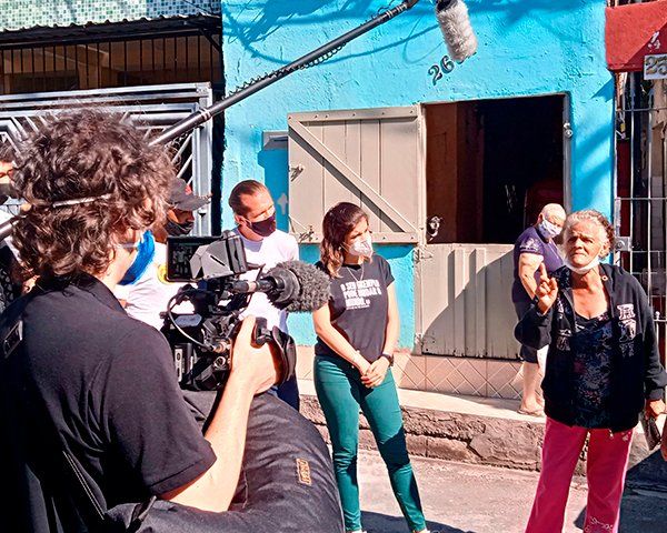 Story Productions films on location on the streets in São Paulo