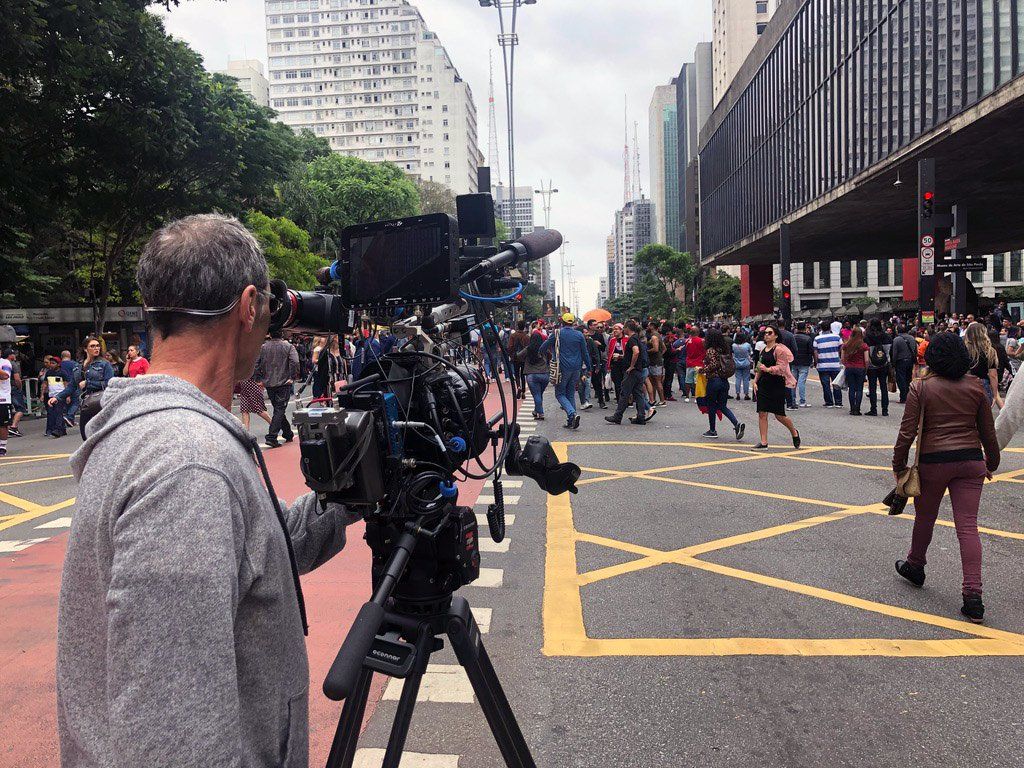 Filming HHI on Avenida Paulista in São Paulo