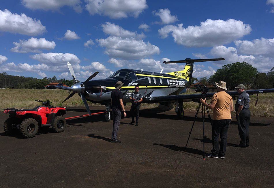Filming at an airfield for inEvidence