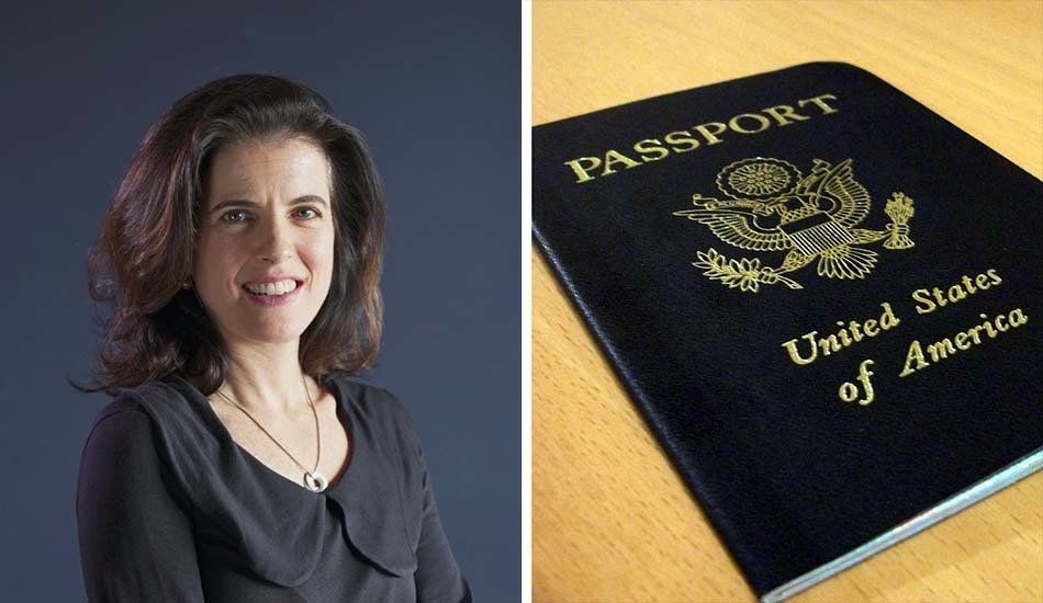 Photo of Isabel and an American passport