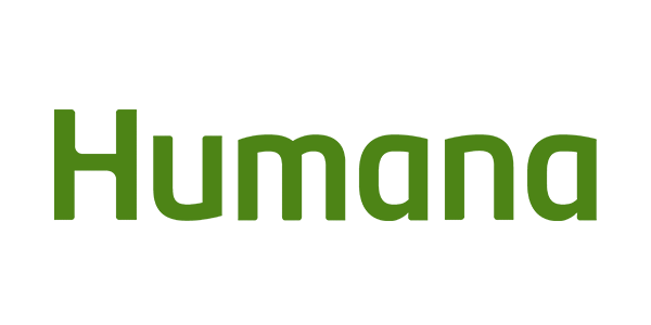 Humana logo in green letters on a white background.