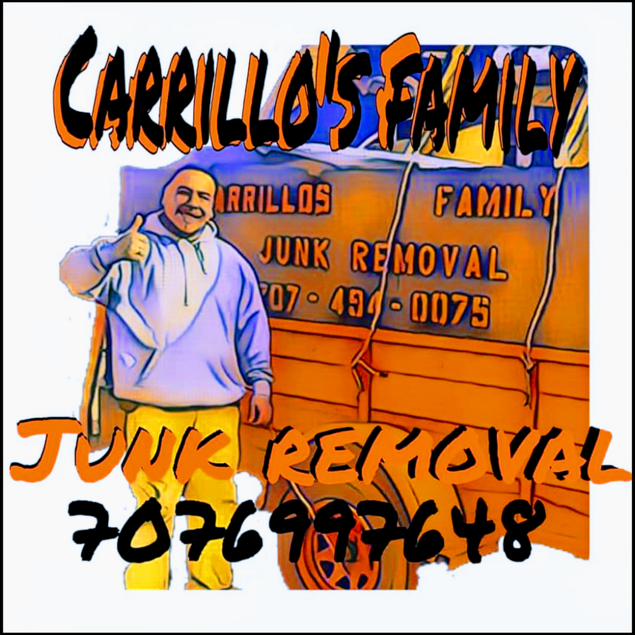 Carrillo's family junk removal poster