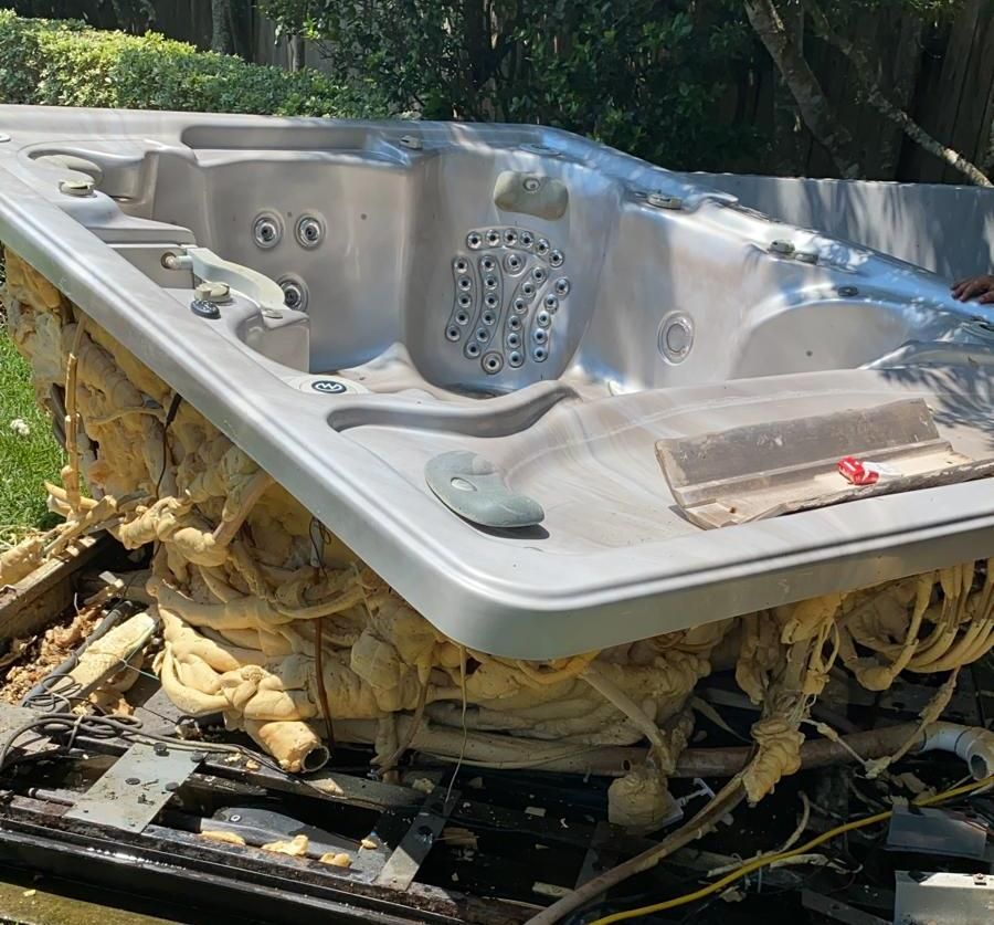 White Hot tub removal