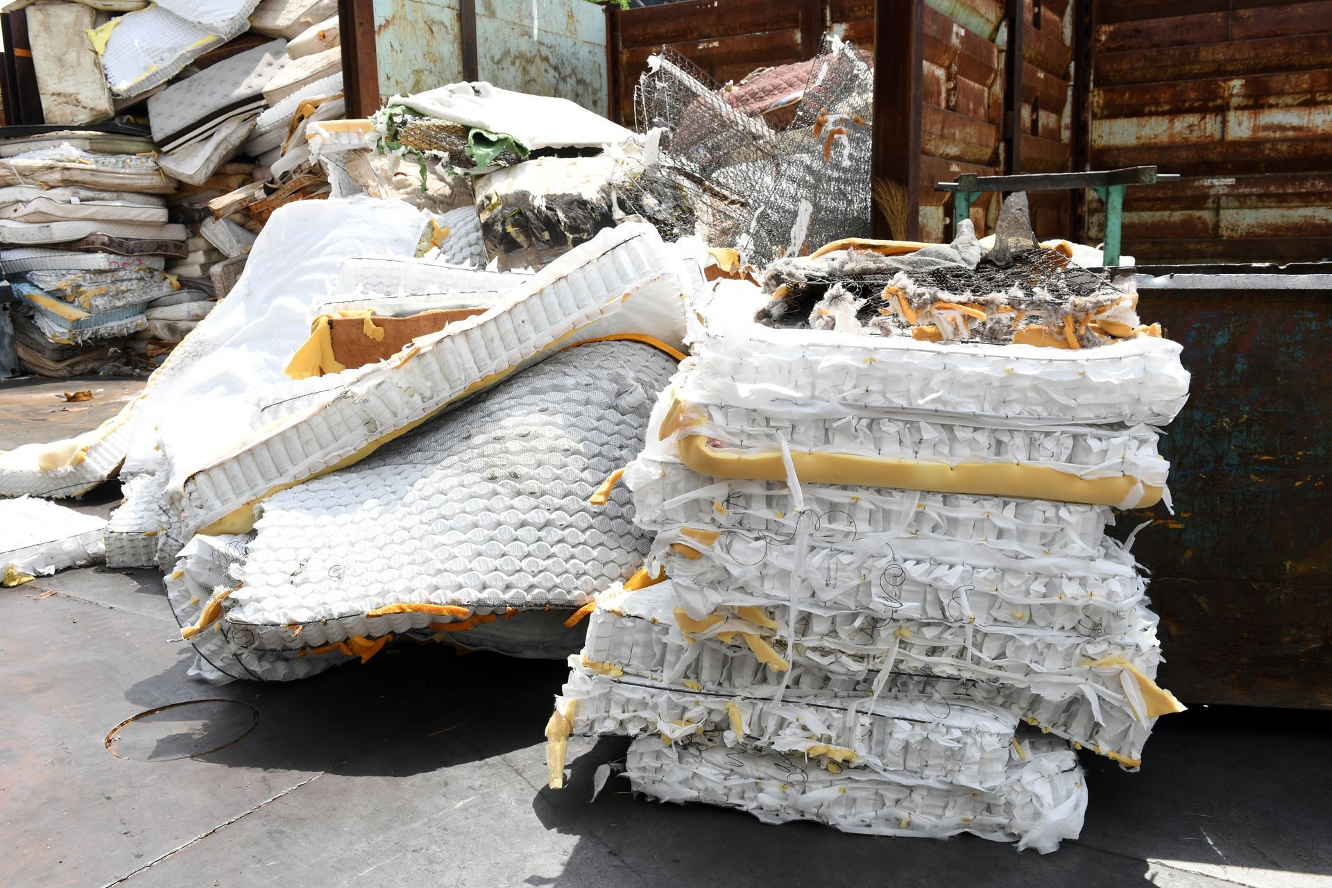 Mattress spring coils to be recycled