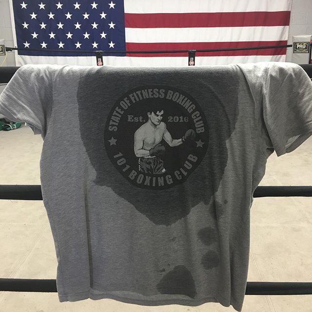 A shirt that says state of fitness boxing club on it