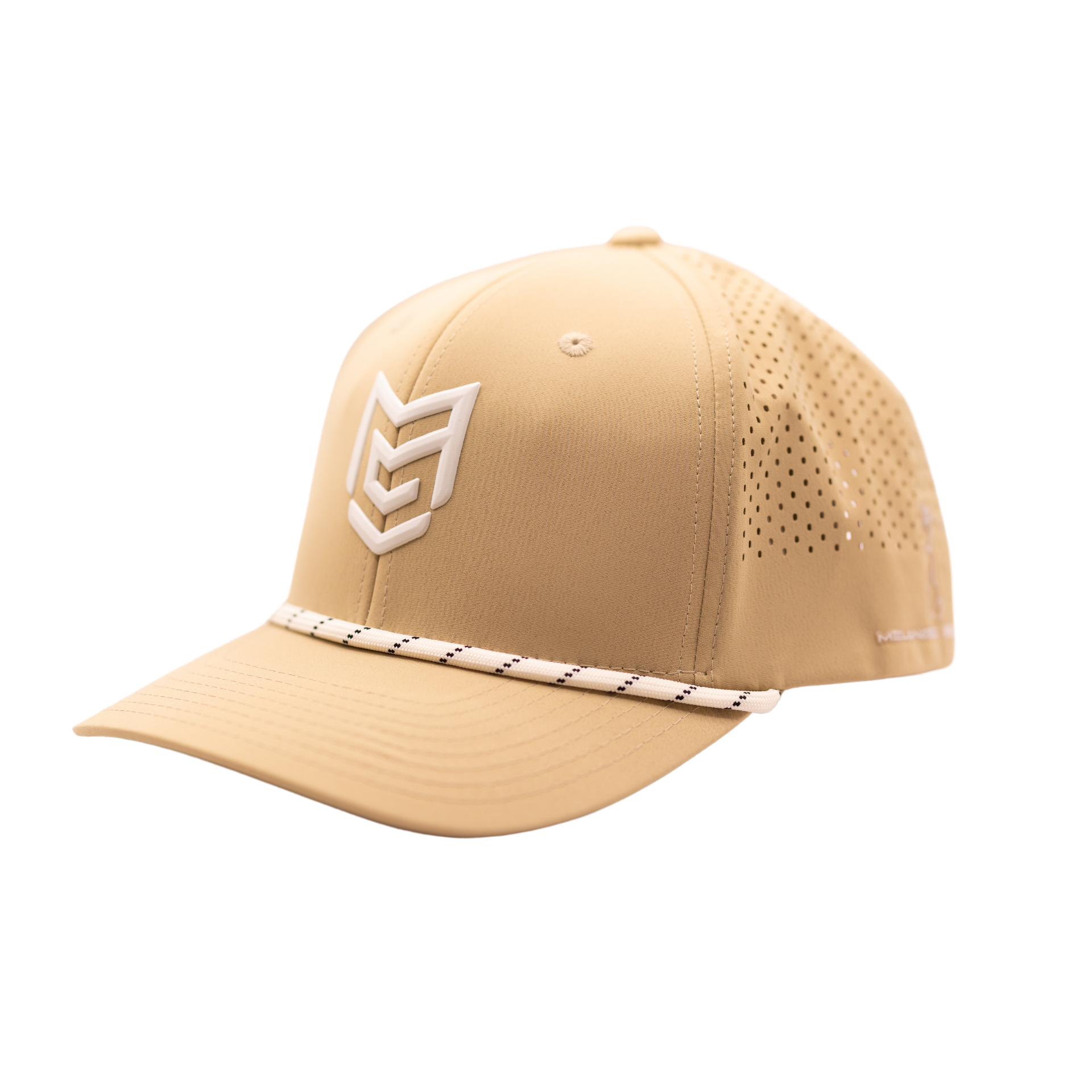 Classic Khaki and White Golf Cap