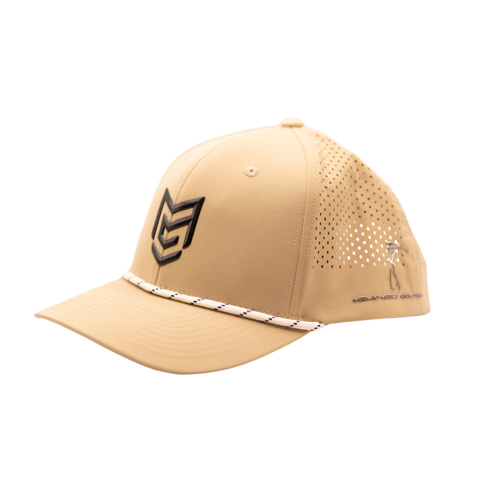 Classic Khaki and Black Golf Cap