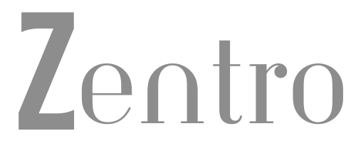 Zentro logo in gray.