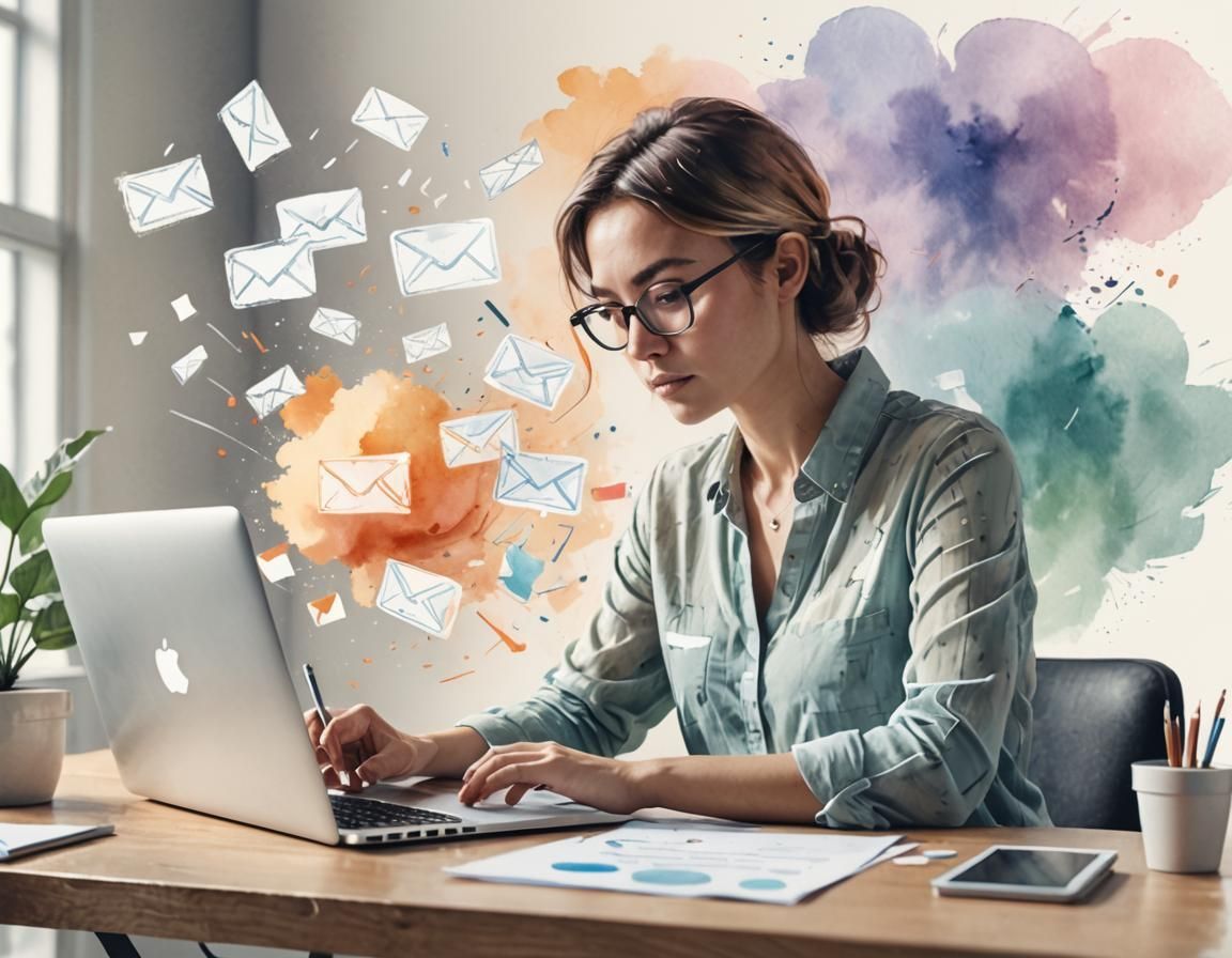 A woman is sitting at a desk using a laptop computer.