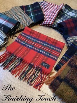 vintage tartan scarves, vintage accessories