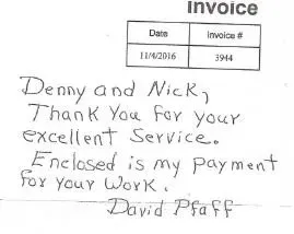 Overjoyed Note — La Crosse, WI — Affordable Pump & Well Repair Inc