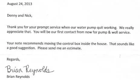 Blissful Note — La Crosse, WI — Affordable Pump & Well Repair Inc