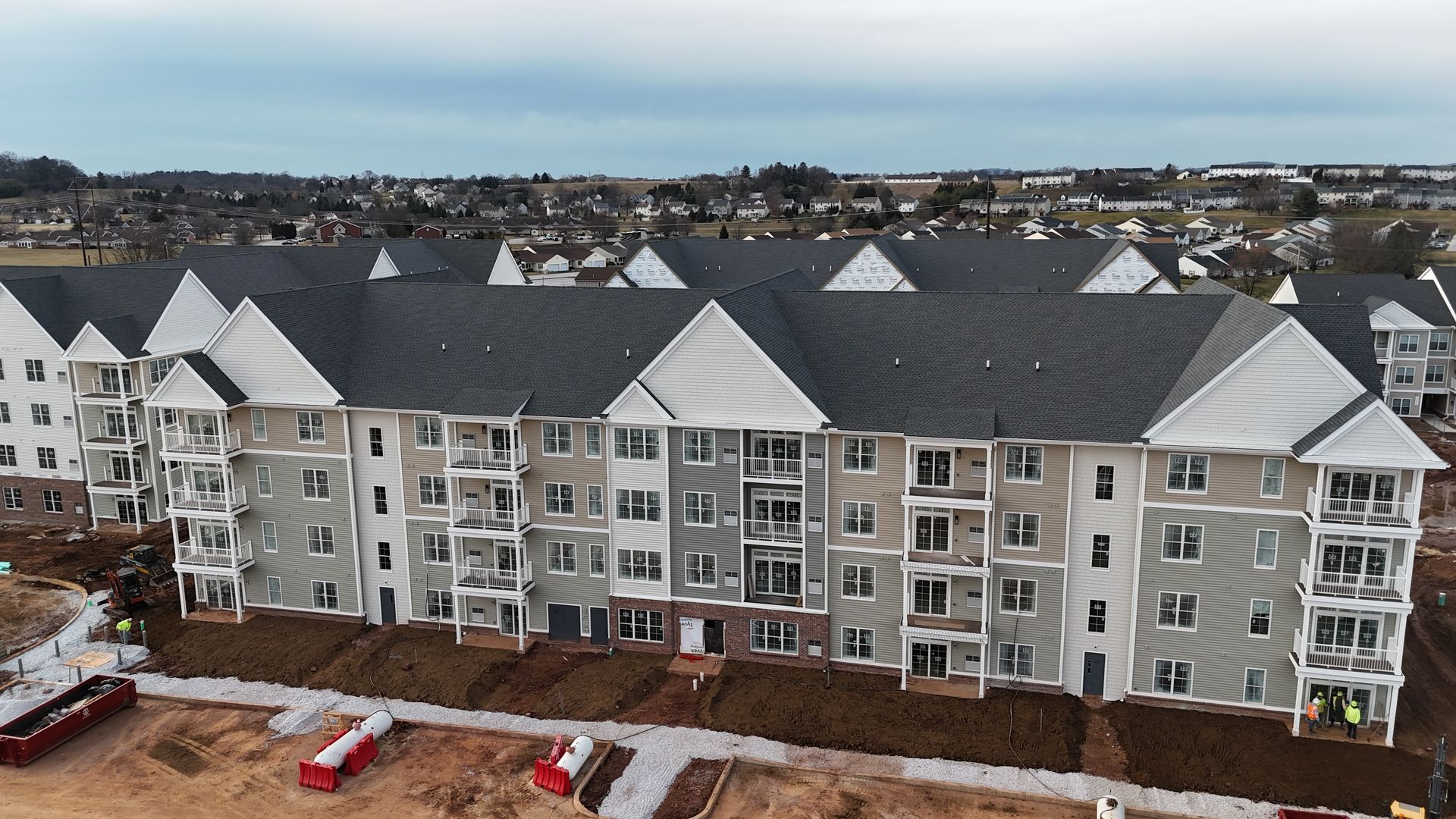 Four Story Elevator Building Under Construction