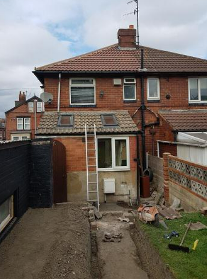 Picture of a new roof replacement on a semi detached property by Roofers Nottingham