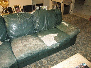 before leather couch