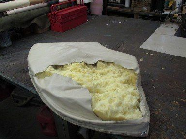 broken leather cushion