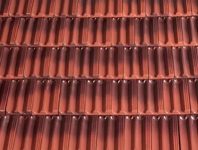 A Close Up of a Row of Red Tiles on a Roof — Roofpoint In Kawungan, QLD