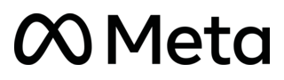 Meta logo: A stylized infinity symbol followed by the word 