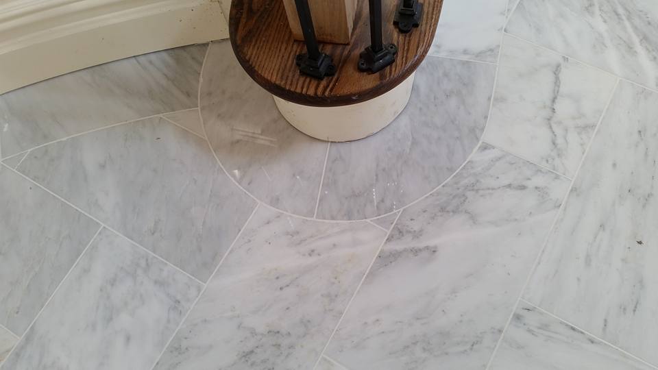 Decorated White Tile ─ New White Tile Flooring in Bergen County, NJ