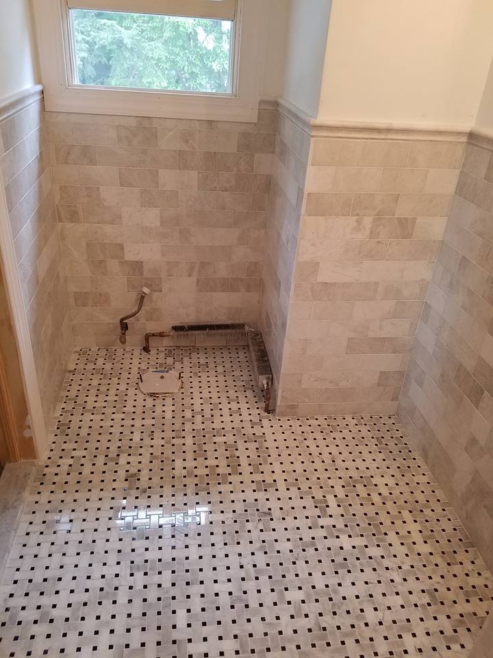 NJ Tile Contractors ─ Shower Room in Bergen County, NJ