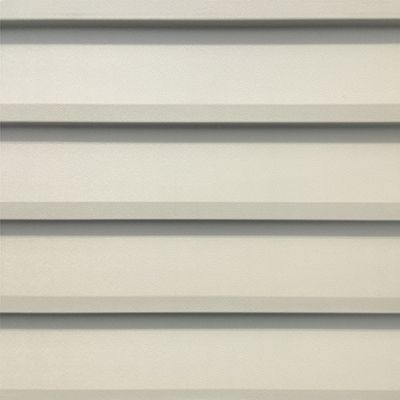 Light beige horizontal siding with horizontal grooves.