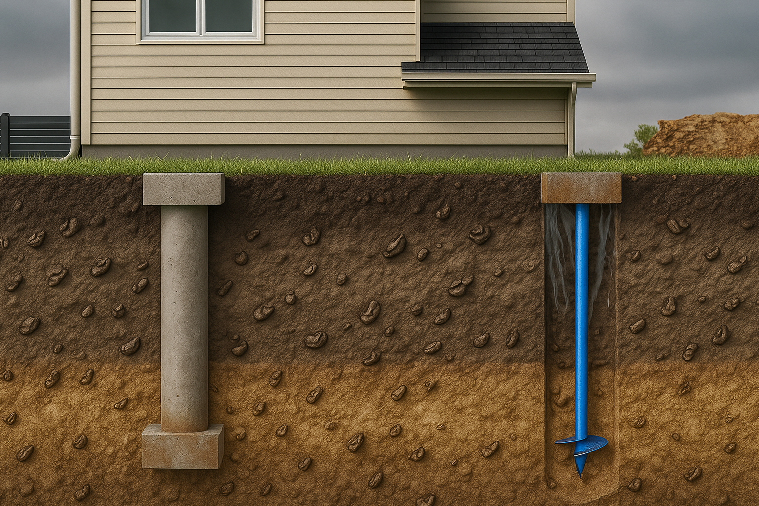Concrete Piers vs Screw Piles