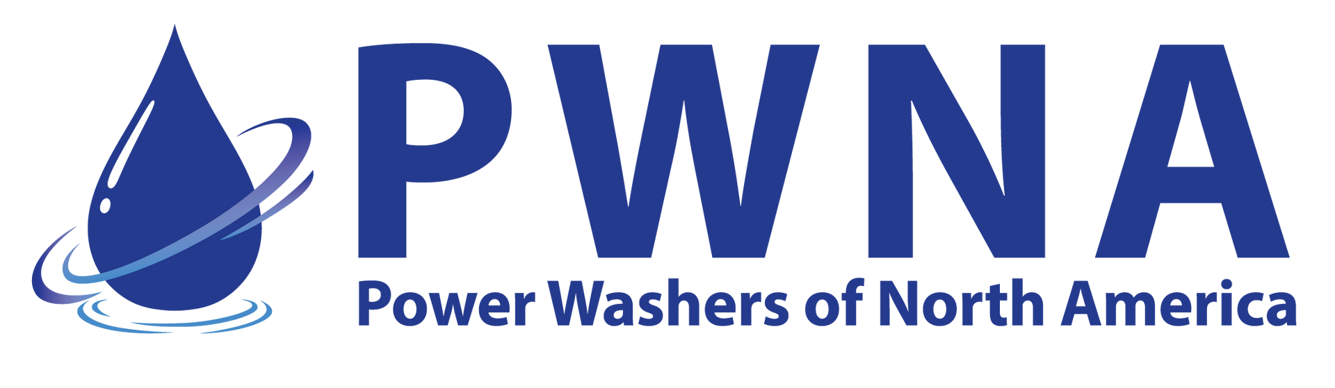 PWNA logo with blue water droplet and text “Power Washers of North America”